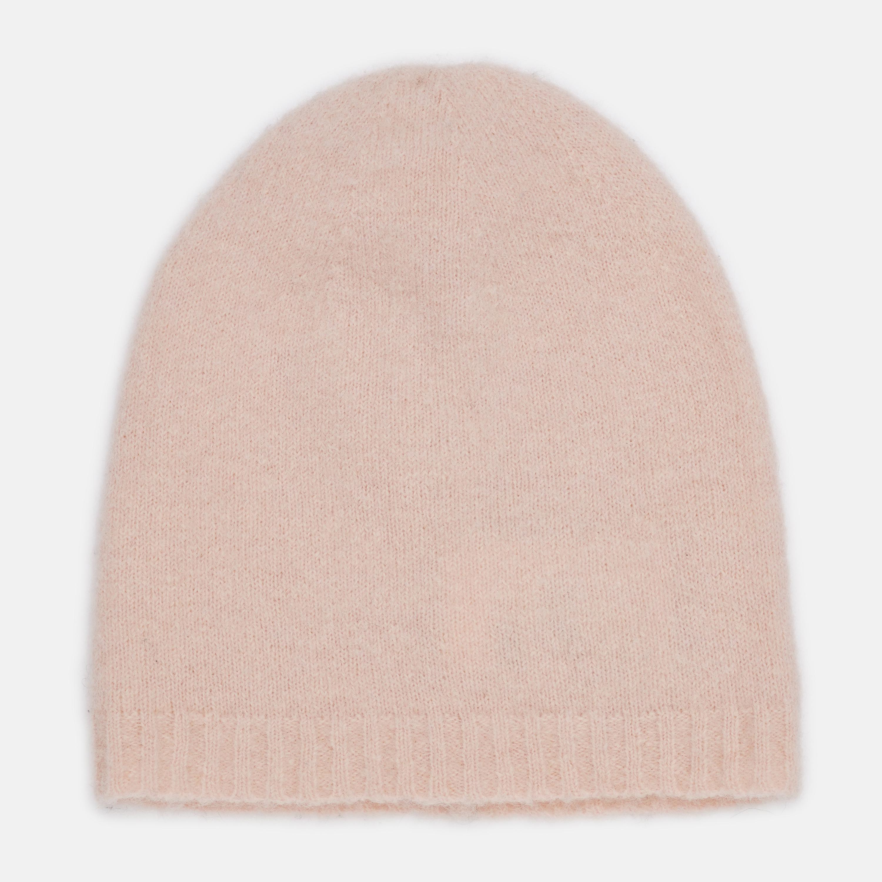 Шапка мохер шерсть бленд One Size Пудровый (5735496arl)