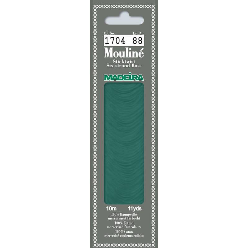Нитки мулине Madeira 1704 Mouline Зелено-голубой
