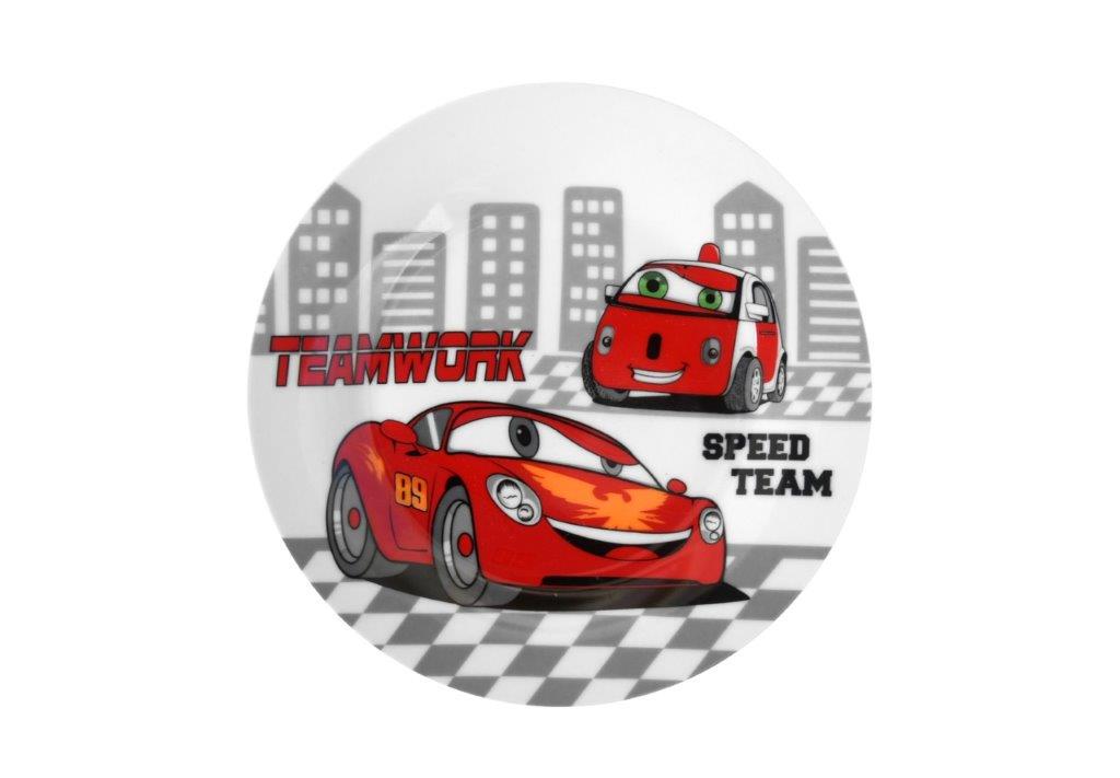 Тарелка Limited Edition Cars 18 см Белый (YF6032-1)