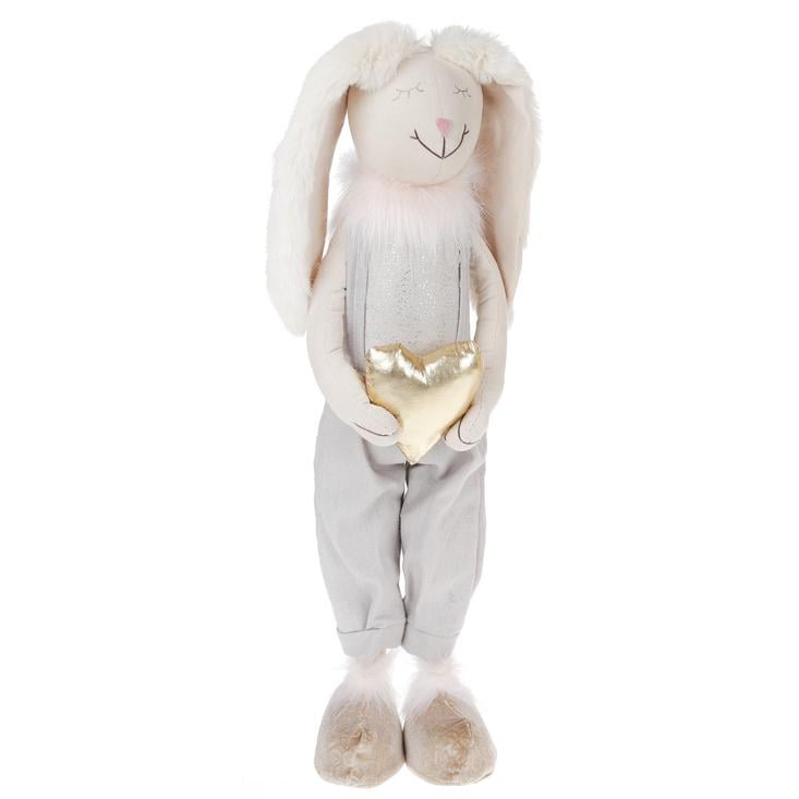 Мягкая игрушка новогодняя BonaDi Кролик с золотым сердцем (835-702)