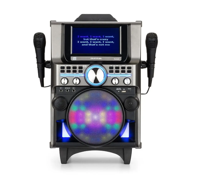 Караоке-система Аunа Pro DisGo Box 360 Party BT переносна з двома мікрофонами 350 Вт (10031975)