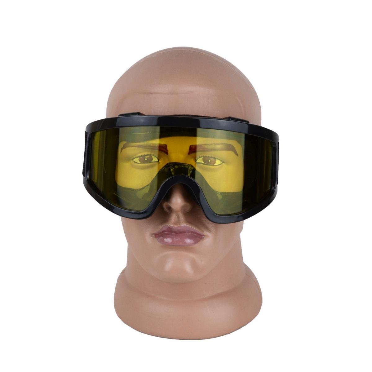 Маска-очки для спорта с вентиляцией Желтая линза (МГ-1001-54) - фото 3