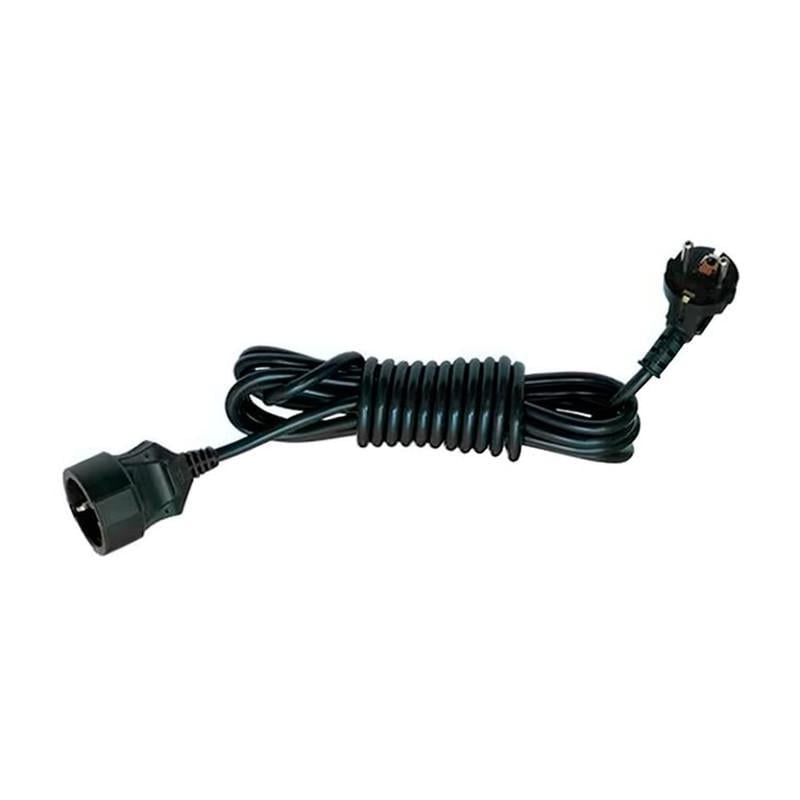 Подовжувач садовий Neomax 7 м 1 гніздо з заземленням/кутова вилка Чорний (NX511107)