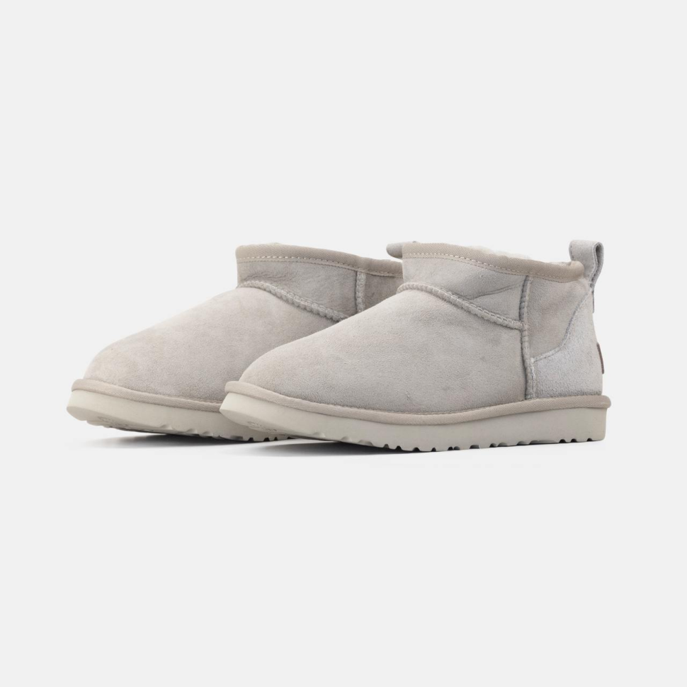 Уги женские UGG Classic Ultra Mini р. 36 Light Grey Suede (12089) - фото 5