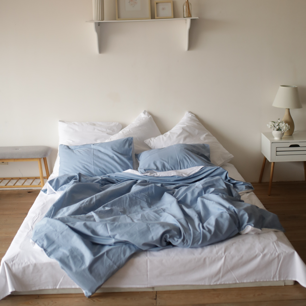 Постільна білизна Ohra Home Кретон Cloud євро Блакитний