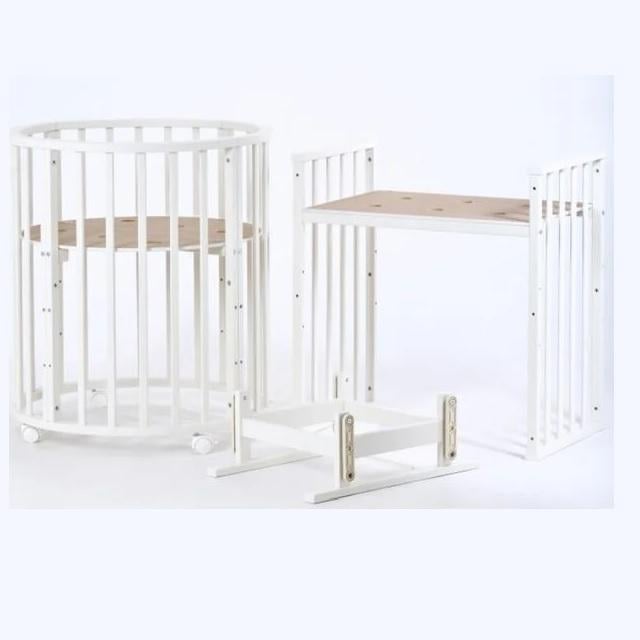 Кроватка круглая Сонечко трансформер 8в1 с маятниковым механизмом White (123586) - фото 3 Кроватка круглая Сонечко трансформер 8в1 с маятниковым механизмом White (123586) - фото 3