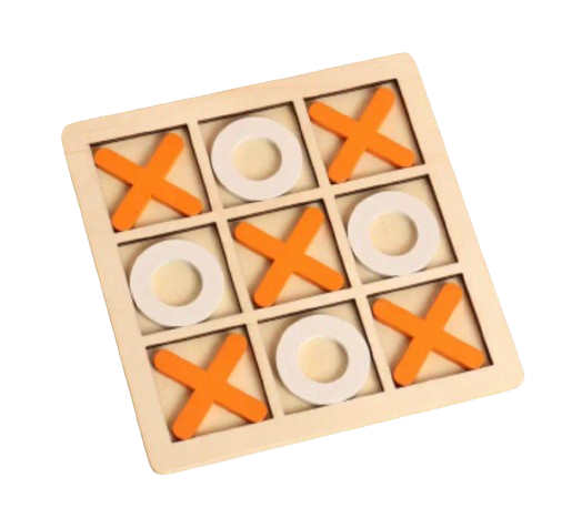 Настільна гра для дітей та дорослих Хрестики-Нолики дерев'яна Помаранчевий (Т-1015) Настільна гра для дітей та дорослих Хрестики-Нолики дерев'яна Помаранчевий (Т-1015)