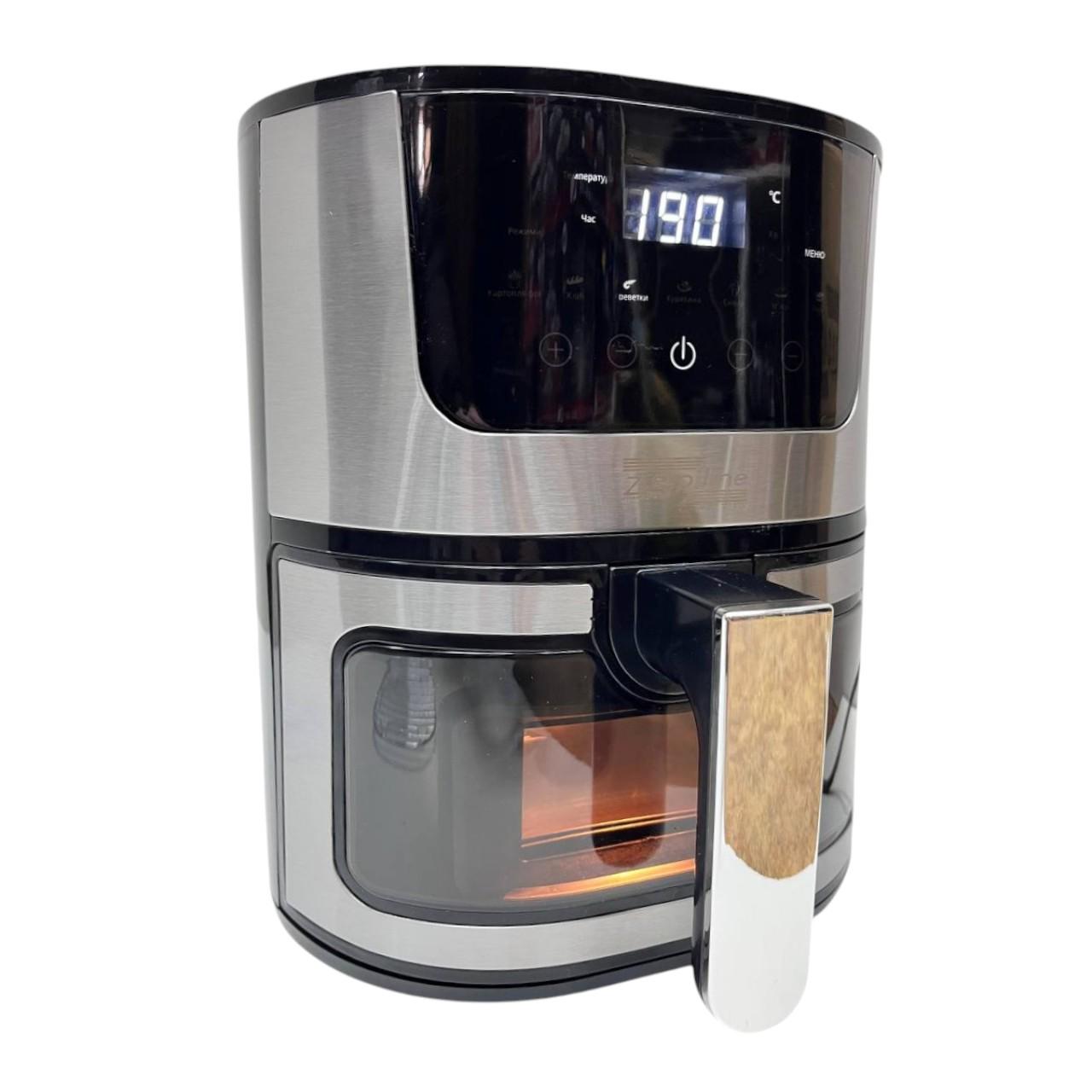 Мультипіч-повітряна фритюрниця Zepline ZP-142 з таймером та оглядовим віконцем 3500 Вт 8 л (є290) - фото 2 Мультипіч-повітряна фритюрниця Zepline ZP-142 з таймером та оглядовим віконцем 3500 Вт 8 л (є290) - фото 2