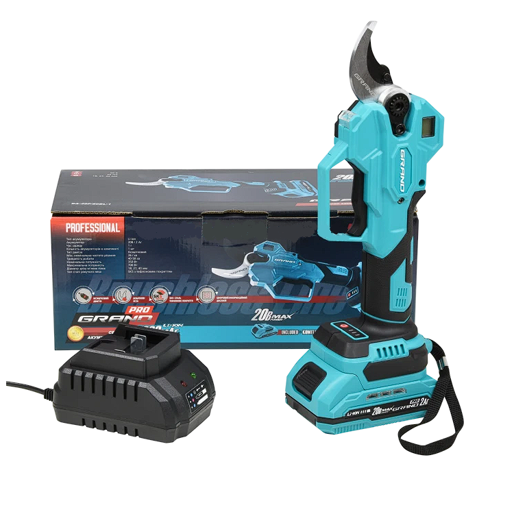 Секатор аккумуляторный Grand СА-40F/20BL-1 АКБ 2АЧ/ЗУ