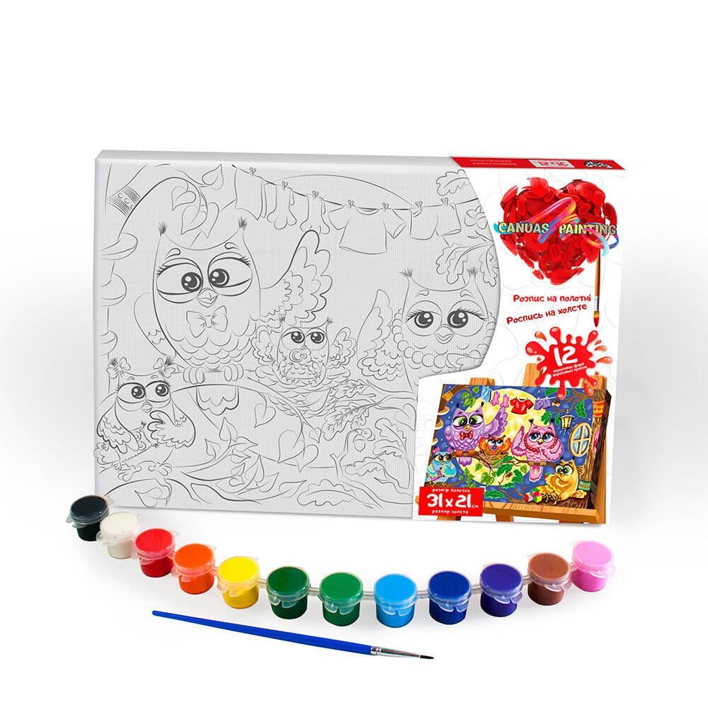Картина-полотно Canvas Painting 31х21 см №6 сова 10 шт. (2987252668)