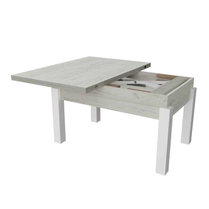 Журнальний стіл-трансформер Neman Баттерфлай дерево/ДСП Білий/Дуб крафт - фото 2 Журнальний стіл-трансформер Neman Баттерфлай дерево/ДСП Білий/Дуб крафт - фото 2