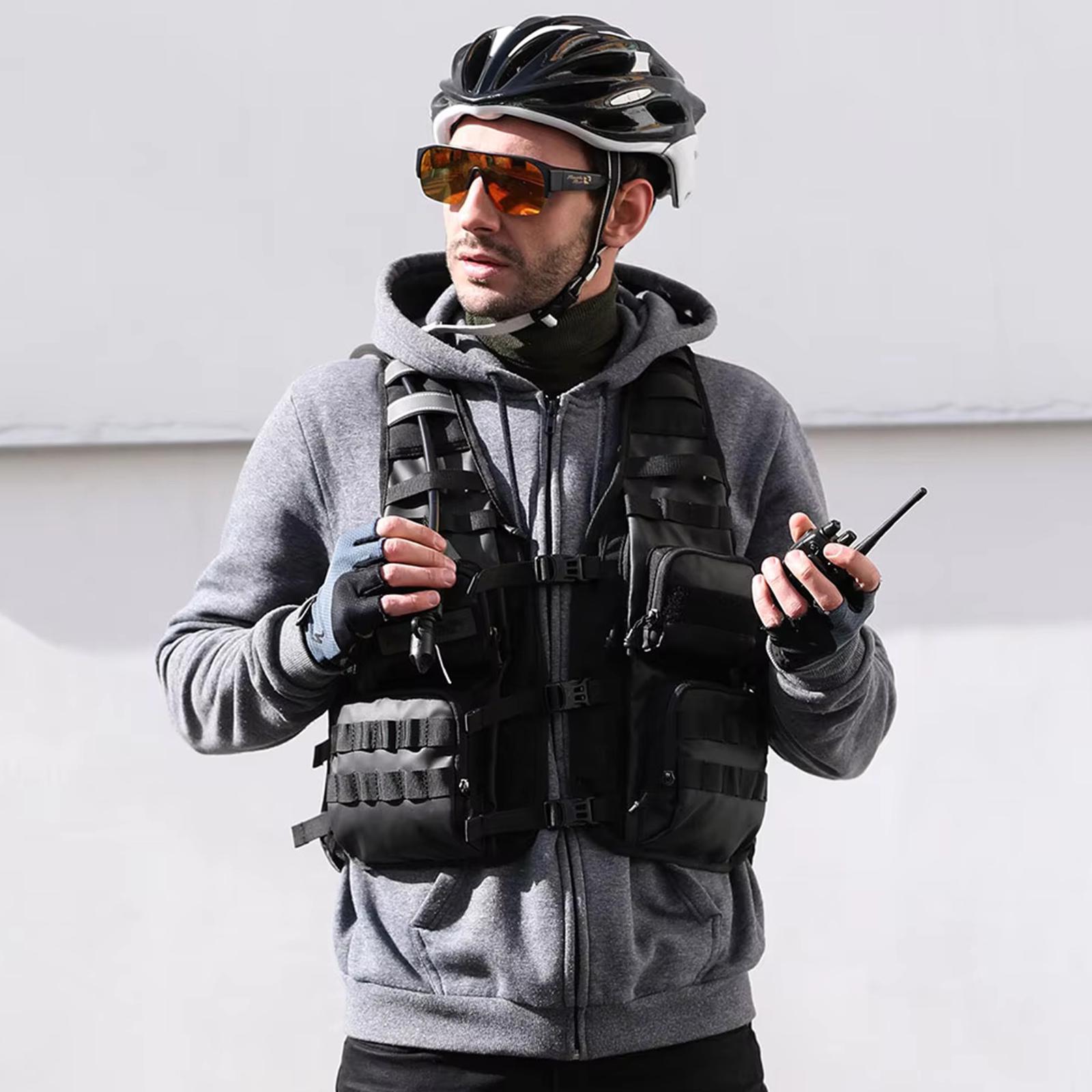 Жилет багатофункціональний Rhinowalk M1012 для їзди на мото-вело-та риболовлі Чорний (RWK-M1012-7392) - фото 8 Жилет багатофункціональний Rhinowalk M1012 для їзди на мото-вело-та риболовлі Чорний (RWK-M1012-7392) - фото 8