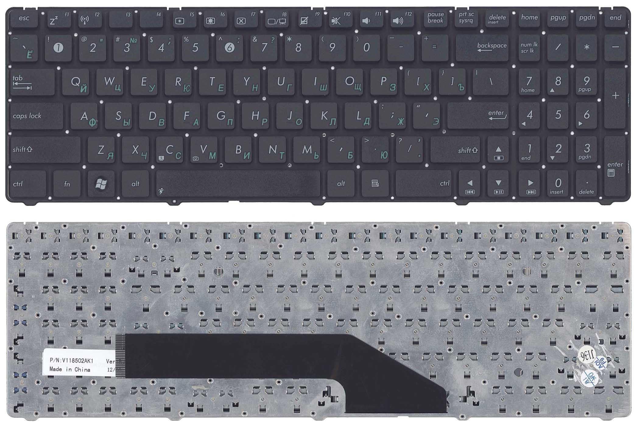 Клавиатура для ноутбука Asus K50/K60/K70 Black