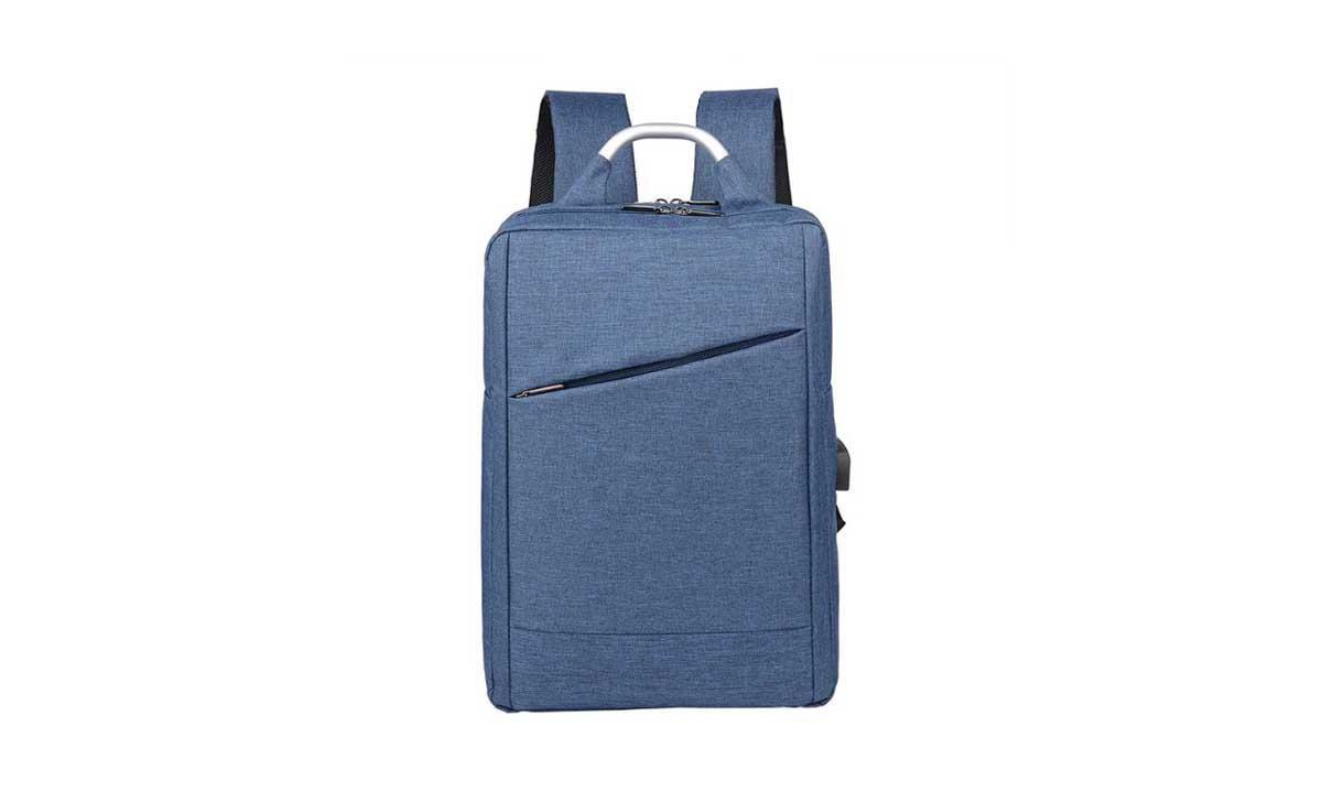 Міський рюкзак Sunroz City Light Backpack з USB виходом 39х27х13 см Синій (SUN1601)