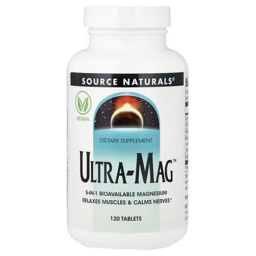 Магній Source Naturals Ultra-Mag 120 табл. (SNS-00803)