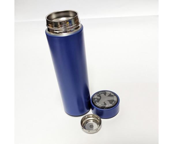 Термос с индикатором температуры 500 мл Синий (1050)