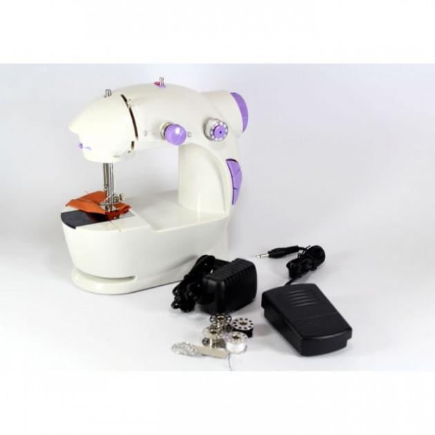 Швейная мини машинка Mini Sewing Machine FHSM-201 с адаптером и педалью - фото 7