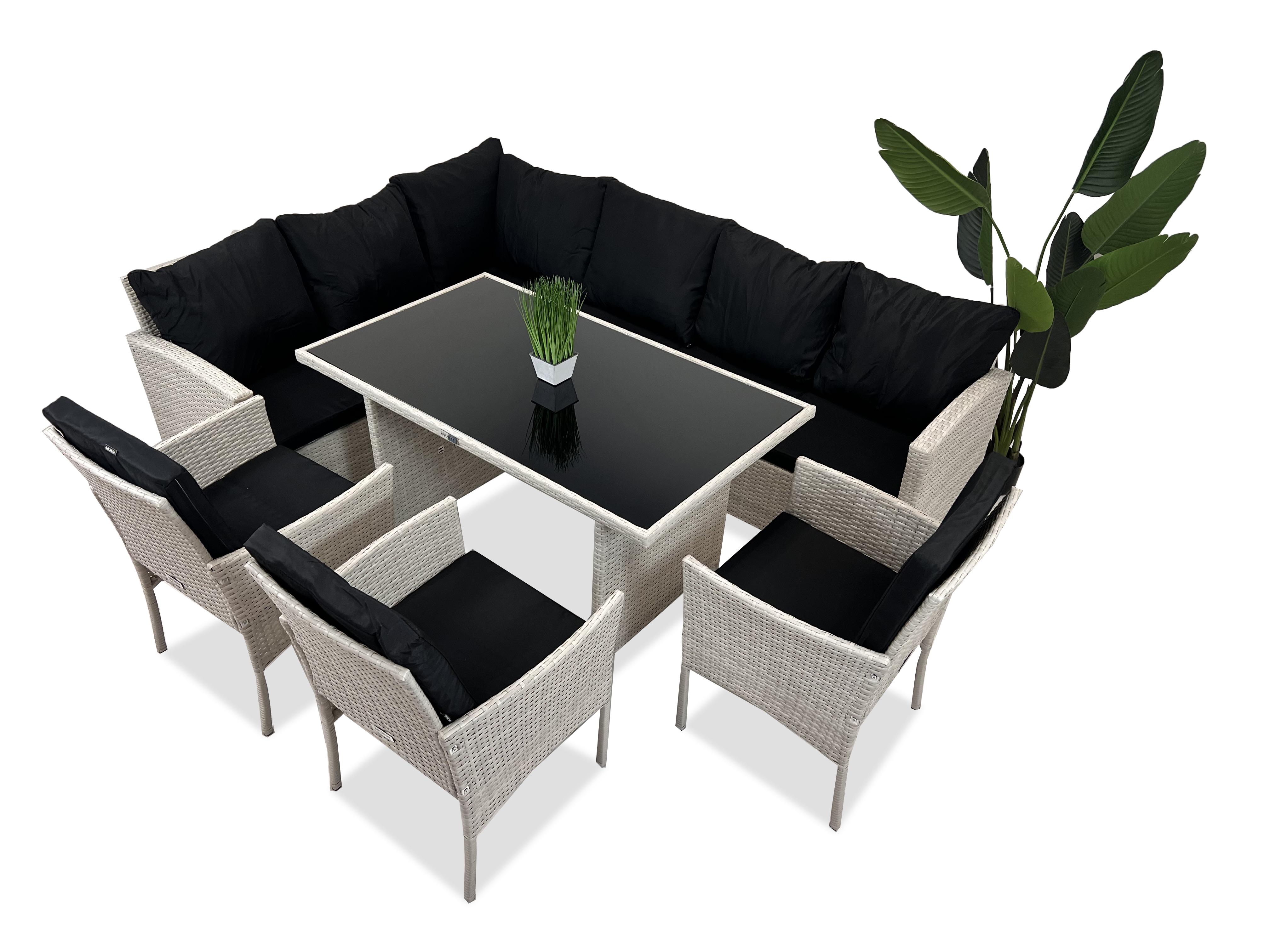 Набор садовой мебели Just Relax Marseille 3 SFS левый угол со стальным каркасом White (413-White) Набор садовой мебели Just Relax Marseille 3 SFS левый угол со стальным каркасом White (413-White)