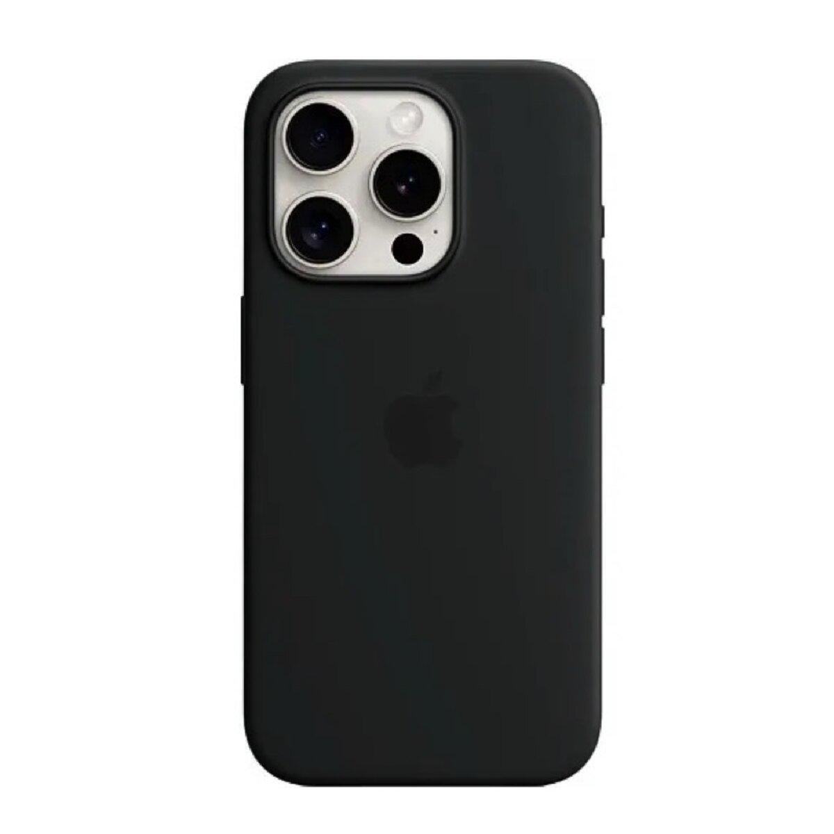 Противоударный чехол Silicone Full Case AAA MagSafe IC для Apple iPhone 15 Pro Black