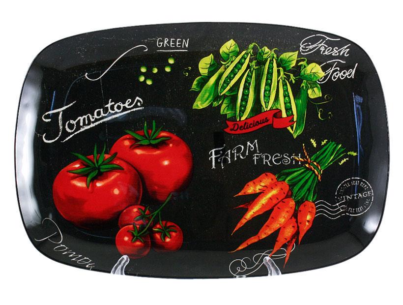 Блюдо Lumines Томати скляне прямокутне 295х210 мм (137AA)