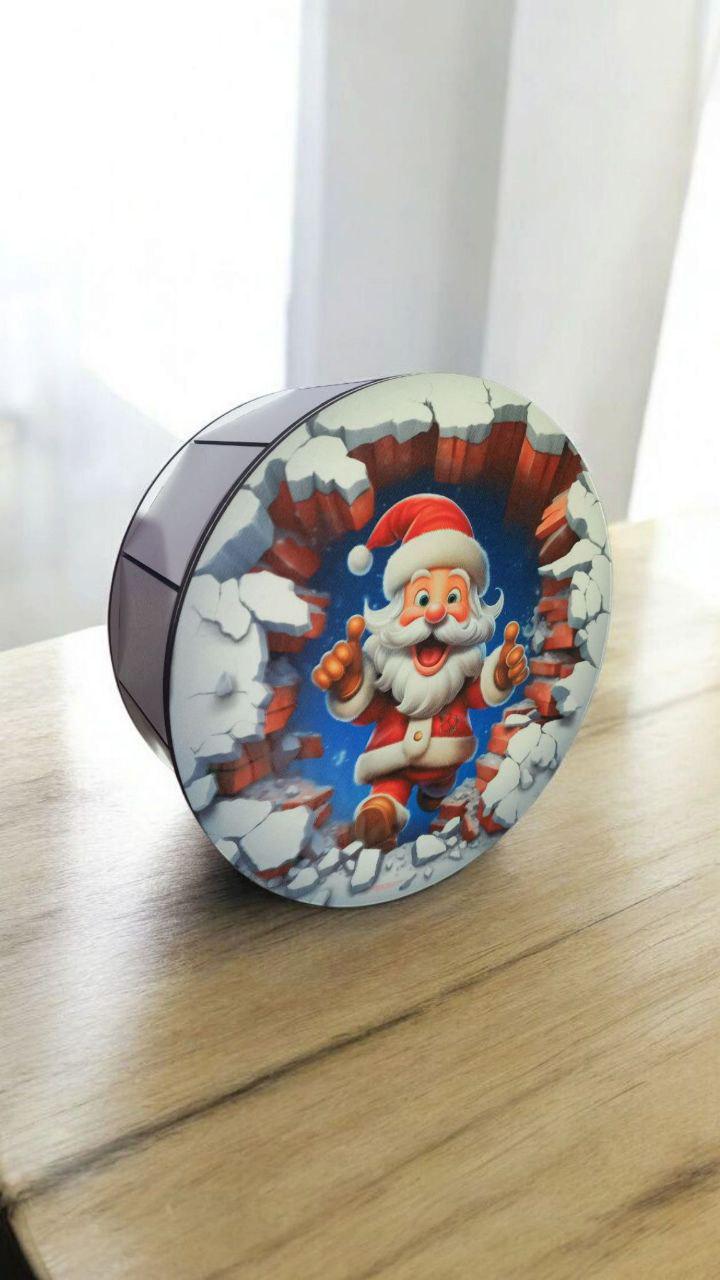 Подарочная коробка/бокс детям на Новый год деревянная для сладостей d 20 см (29404699) - фото 2