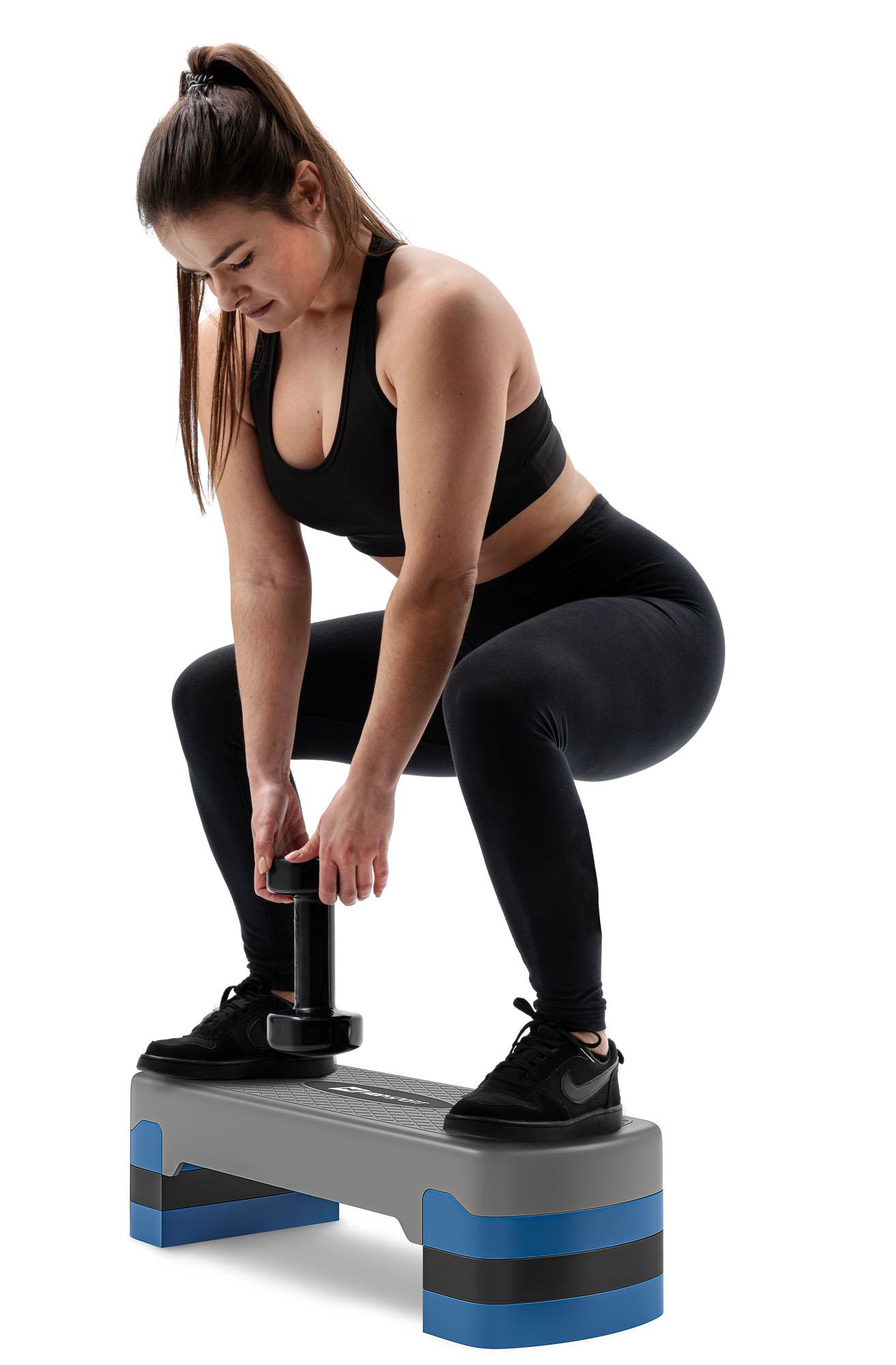 Степ платформа Hop-Sport HS-PP020AS Серый/Синий - фото 7 Степ платформа Hop-Sport HS-PP020AS Серый/Синий - фото 7