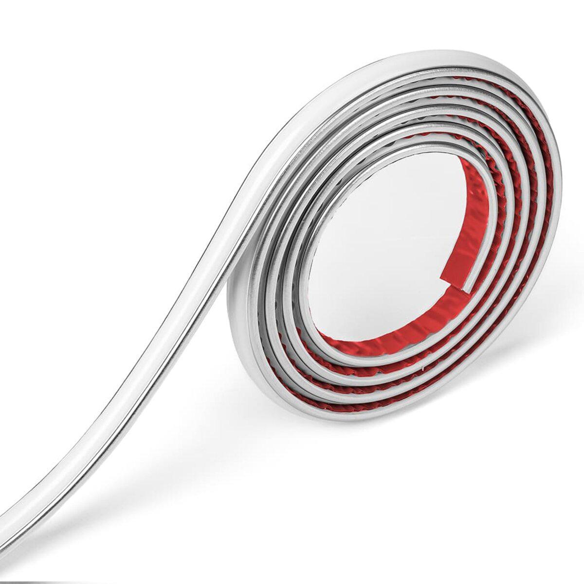 Молдинг 3000х20х8,5 мм Белый с серебром (SW-00002674)