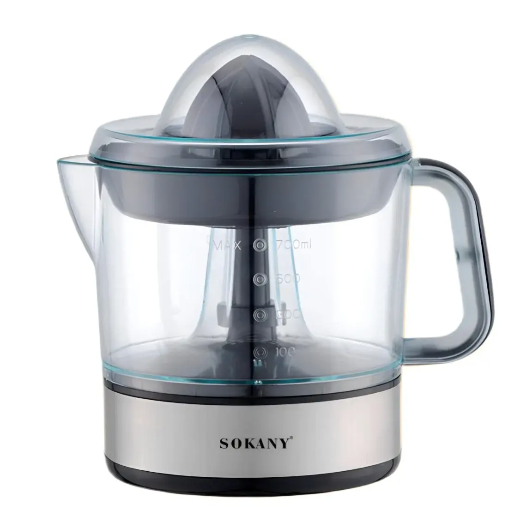 Соковыжималка для цитрусовых Sokany JE-623D электрическая вместительная бытовая 700 мл Белый