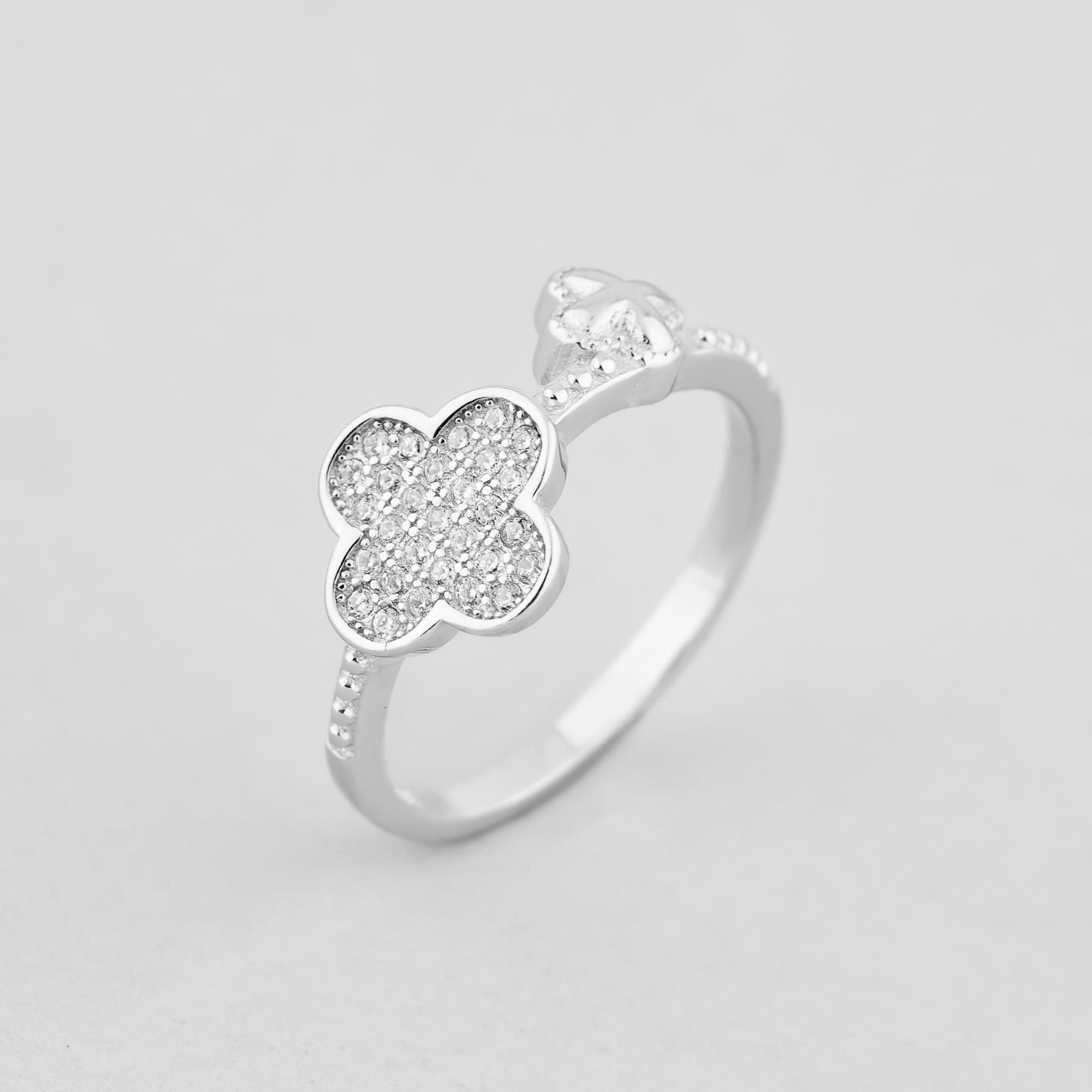 Серебряное кольцо Minimal Власть р. 18 (14622)