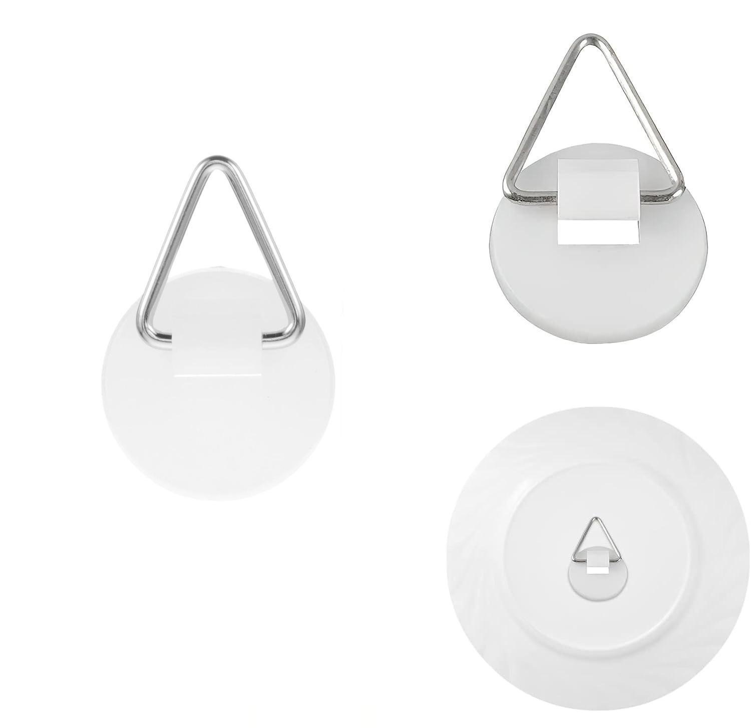 Крючок-подвеска круглый с клейкой основой для крепления декоративных тарелок/картин на стену Белый (3000003869) - фото 2