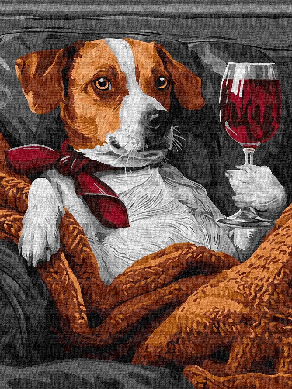 Картина по номерам Ideyka Пушистый дегустатор 30х40 см (2824289271)