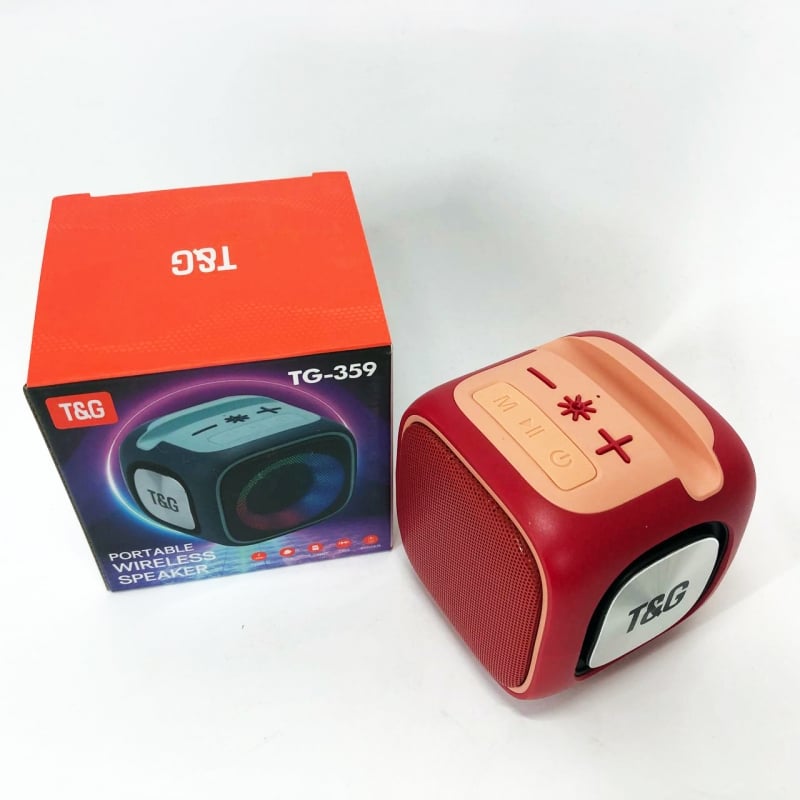 Портативная колонка TG 359 Red 7W с RGB подсветкой (tf5136) - фото 7