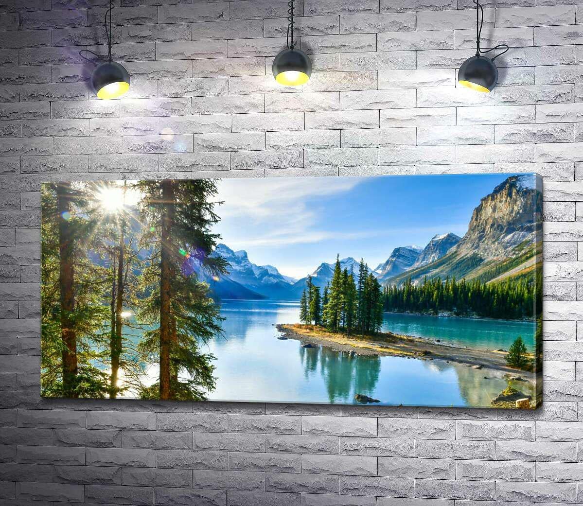 Картина ArtPoster Живописный вид на остров Спирит (Spirit island) среди голубого озера Малинье (Maligne lake) 100x49 см Модуль №1 (000793) Картина ArtPoster Живописный вид на остров Спирит (Spirit island) среди голубого озера Малинье (Maligne lake) 100x49 см Модуль №1 (000793)