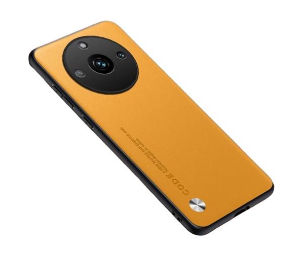 Кожаный чехол - накладка CODE Tactile Experience для Realme 11 Pro / 11 Pro Plus Жёлтый Кожаный чехол - накладка CODE Tactile Experience для Realme 11 Pro / 11 Pro Plus Жёлтый