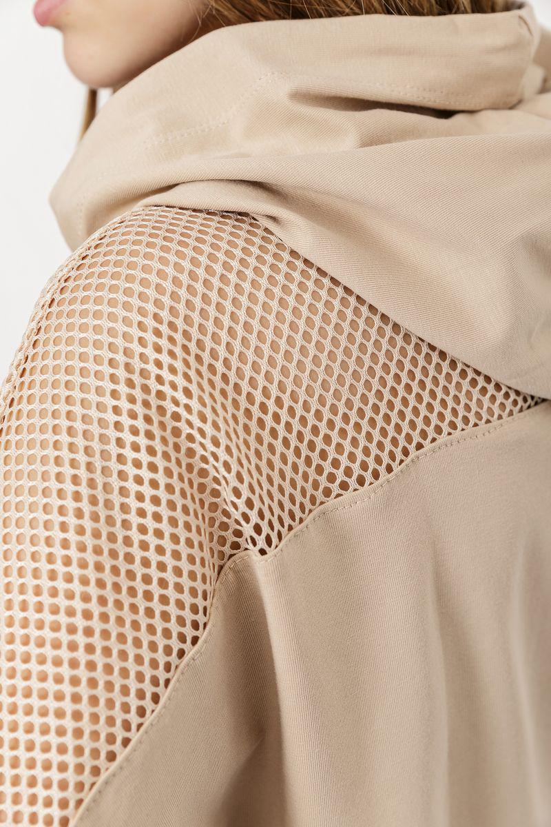 Худі жіночий з капюшоном Ager 102R5184 р. 56-58 Бежевий (9624364) - фото 5 Худі жіночий з капюшоном Ager 102R5184 р. 56-58 Бежевий (9624364) - фото 5