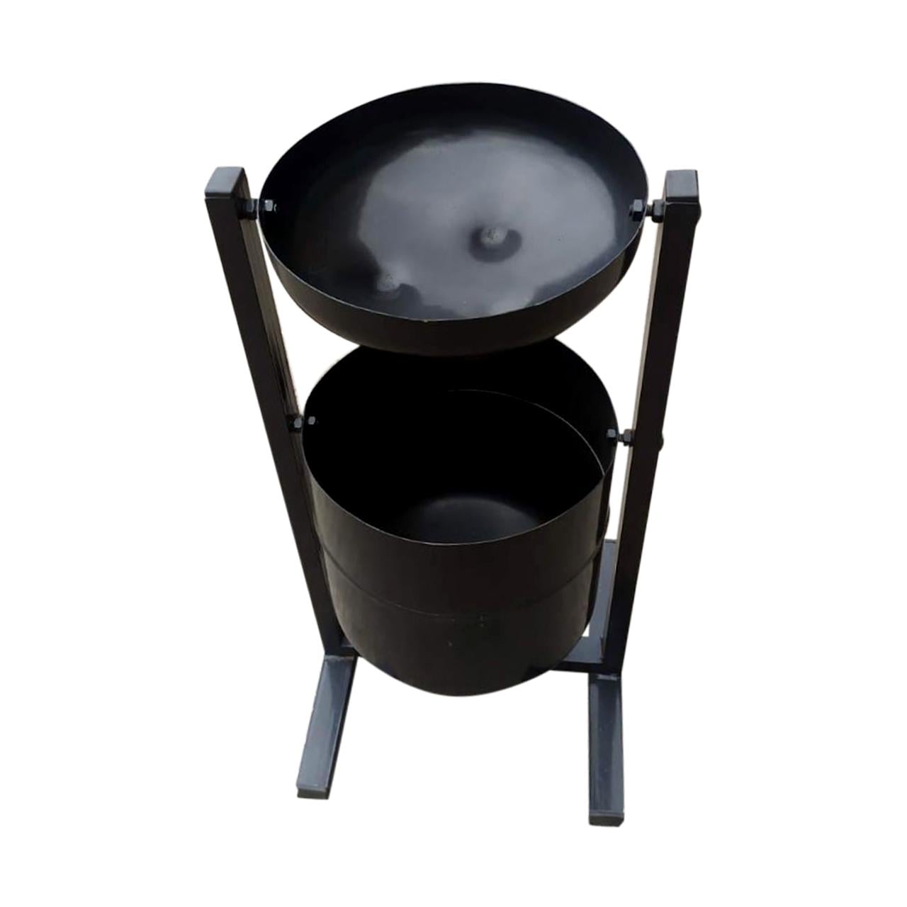 Урна с пепельницей Tobi sho уличная металлическая круглая 12 л Черный (8fg40951)