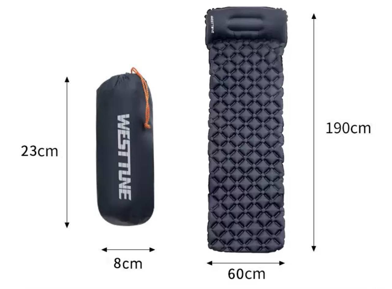 Килимок надувний Westtune односпальний з подушкою Navy blue (jxe-hzf-nvu) - фото 2 Килимок надувний Westtune односпальний з подушкою Navy blue (jxe-hzf-nvu) - фото 2