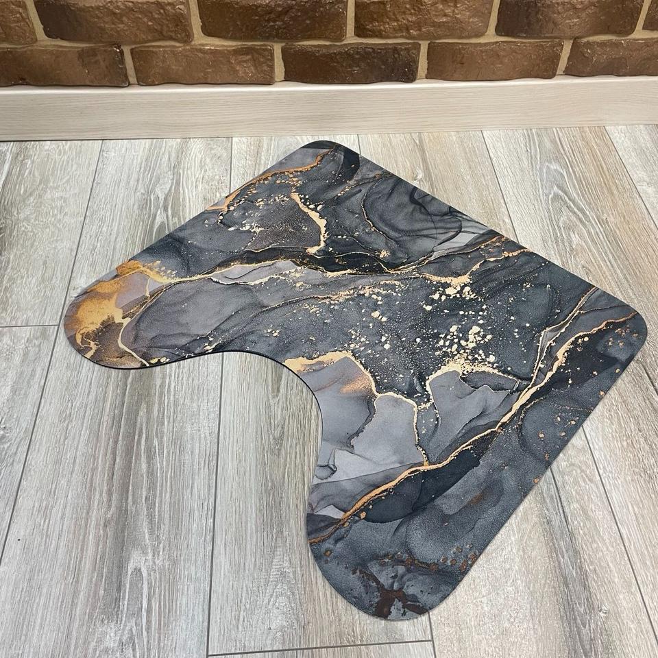 Набор ковриков для ванной/туалета MARMUR 2в1 диатомитовый 80х50/55х50 см Серый (NKD003Gray) - фото 5 Набор ковриков для ванной/туалета MARMUR 2в1 диатомитовый 80х50/55х50 см Серый (NKD003Gray) - фото 5