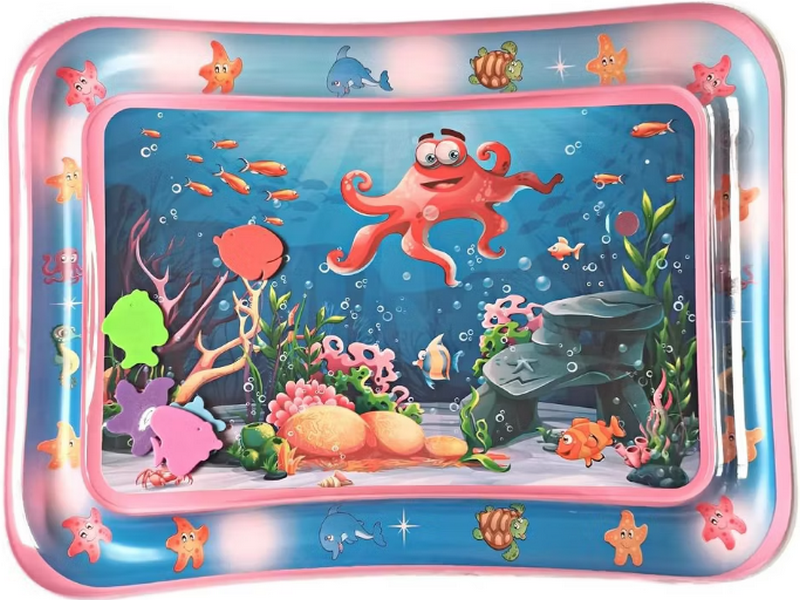 Коврик надувной игровой Подводный мир с осьминогами Розовый (143841)