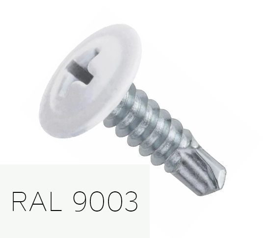 Саморез по металлу с буром 4,2х16 мм RAL 9003 (31802795)