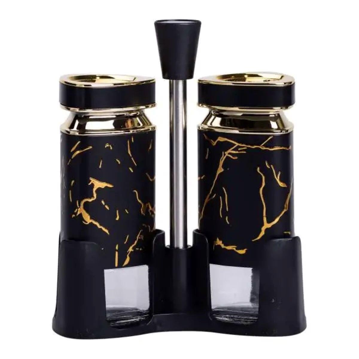 Набор для специй на подставке по 120 мл Черный (6797) - фото 2 Набор для специй на подставке по 120 мл Черный (6797) - фото 2