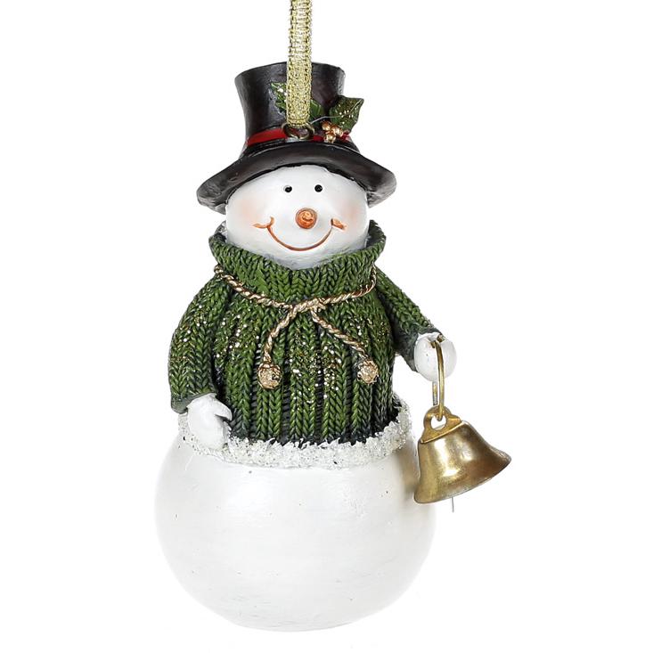 Фигурка-подвеска BonaDi Снеговик Зеленый (218-493)