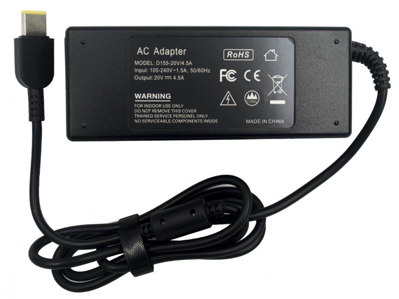 Блок питания для Lenovo 20V 4.5A 90W Square USB High Copy (45N0238)