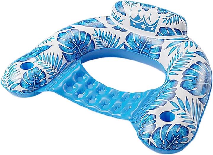 Надувное кресло плавающее Sloosh с поддержкой спины и подлокотниками Синий