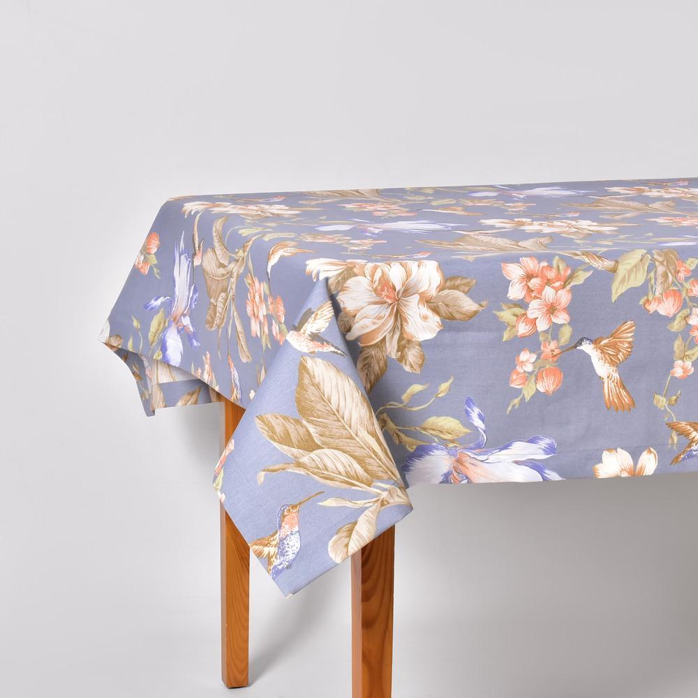 Скатертина IDEIA Колібрі з водовідштовхувальним просоченням 140x170 см Джинс (2170948112)