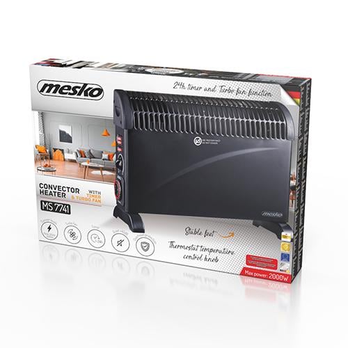 Обігрівач конвектор Mesko MS 7741 з таймером і турбопотоком Чорний (id_1816) - фото 3 Обігрівач конвектор Mesko MS 7741 з таймером і турбопотоком Чорний (id_1816) - фото 3