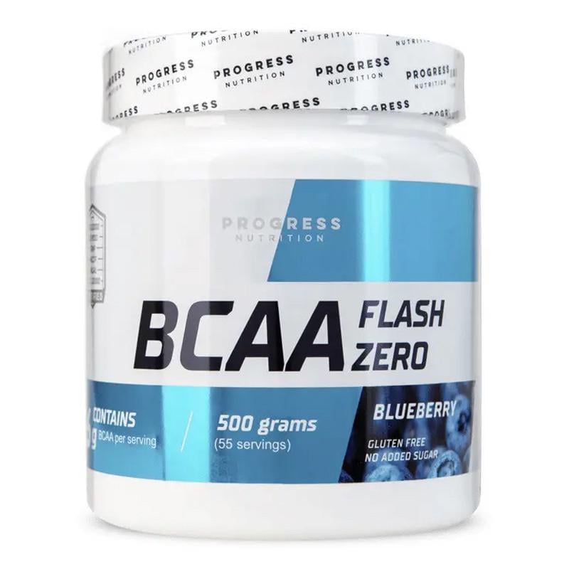 Аминокислоты Progress Nutrition BCAA Flash Zero Голубика 500 г (21840-03)