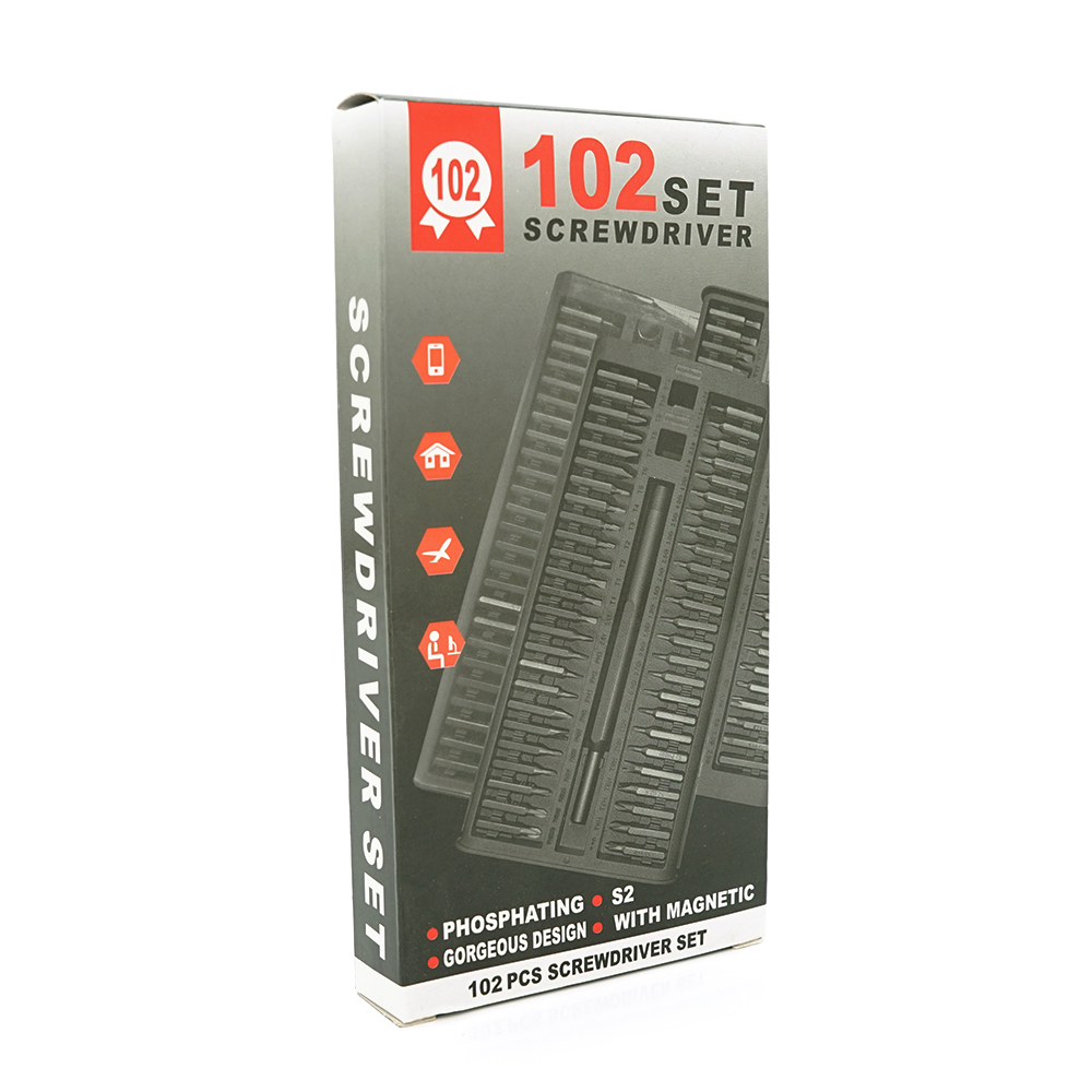 Набор двухсторонняя отвертка с битами 102-in-1 S2 магнитные алюминий длина держателя 115 мм (YUT_V7416) - фото 4 Набор двухсторонняя отвертка с битами 102-in-1 S2 магнитные алюминий длина держателя 115 мм (YUT_V7416) - фото 4