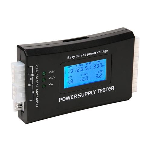 Тестер блоків живлення SATA Molex ATX BTX ITX з LCD-дисплеєм для 20/24-pin (36706350)