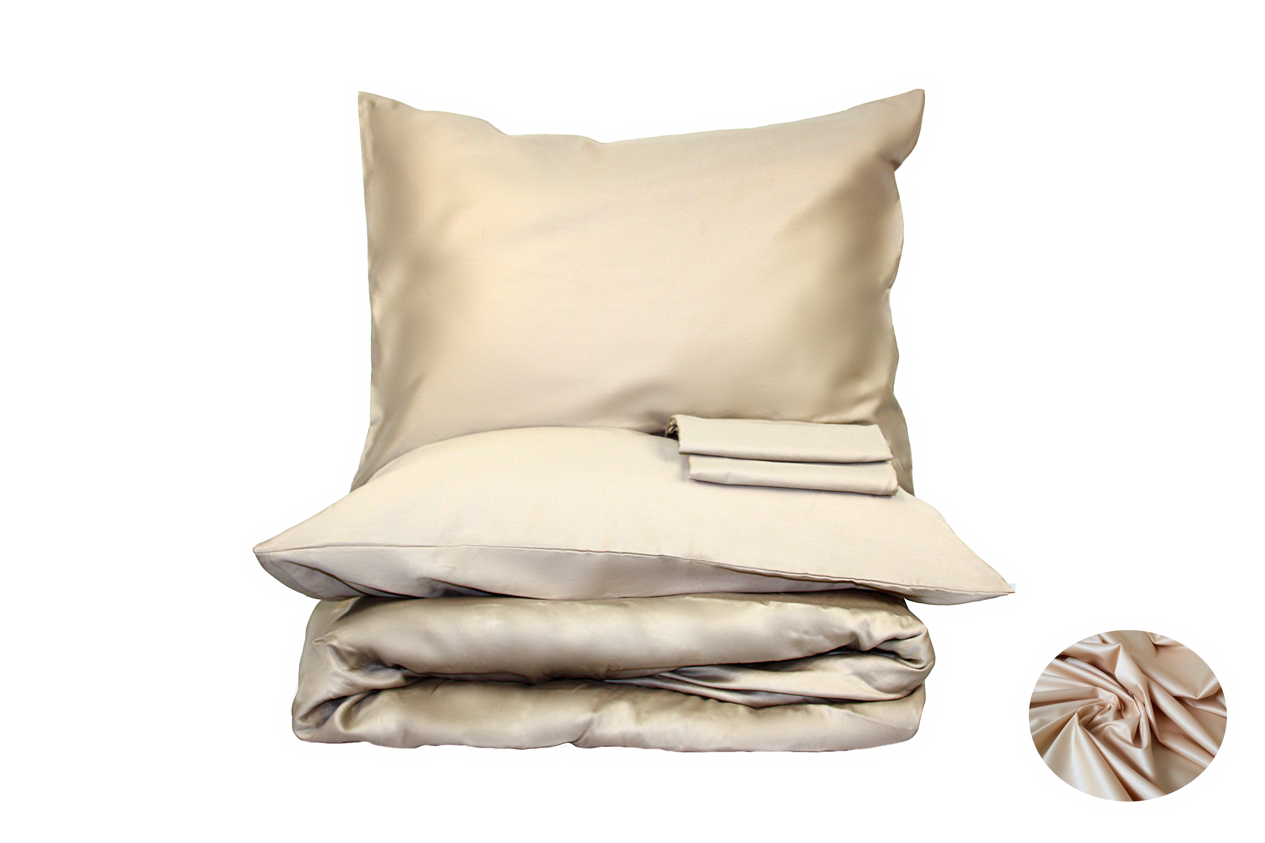 Набор наволочек сатин 50х70 см Бежевый 2 шт